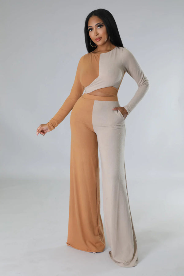 Cashmere Cross Wrap Wide Leg 2pc Set